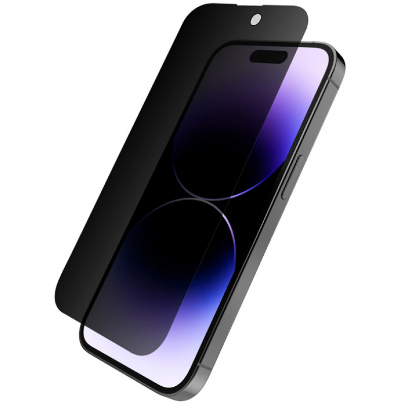 Folie sticla iPhone 15 Pro Max privacy, Folii iPhone - TemperedGlass.ro