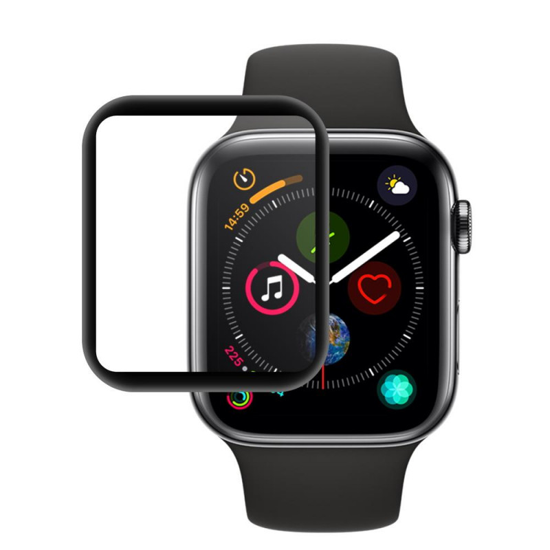 Folie sticla Apple Watch 4 44mm Black, Folii Apple - TemperedGlass.ro