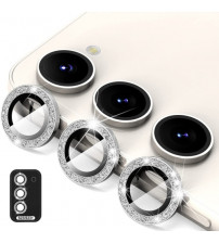 Folie sticla securizata tempered glass CAMERA Samsung Galaxy S23 Plus, Silver Glitter