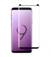Folie sticla securizata tempered glass Samsung Galaxy S9 Plus, 3D Black, FULL GLUE