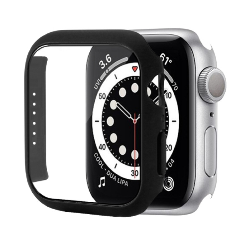 Husa antisoc Apple Watch 7 41mm, protectie ecran, Black
