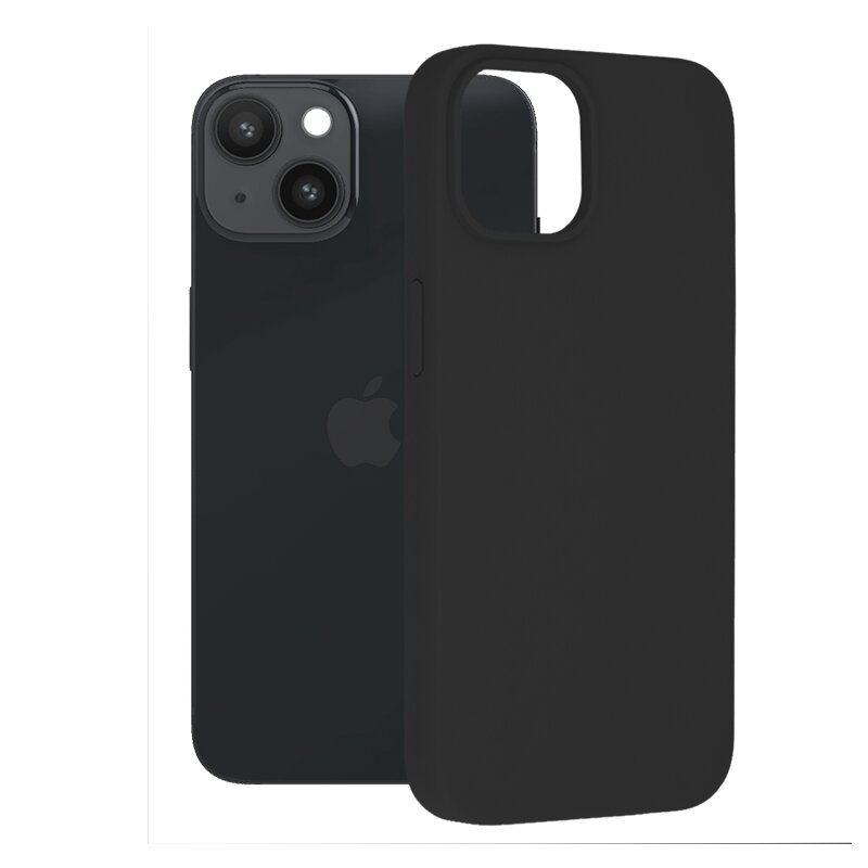 Husa iPhone 15 rigida black, Huse iPhone - TemperedGlass.ro