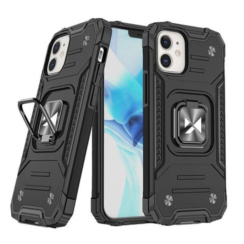 Husa iPhone 14 Plus Wozinsky Ring Armor Rugged, Black - TemperedGlass.ro