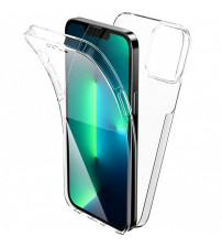 Husa iPhone 15 TPU+PC Full Cover 360 (fata+spate), Transparenta