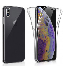 Husa iPhone XS Max TPU Full Cover 360 (fata+spate), Transparenta