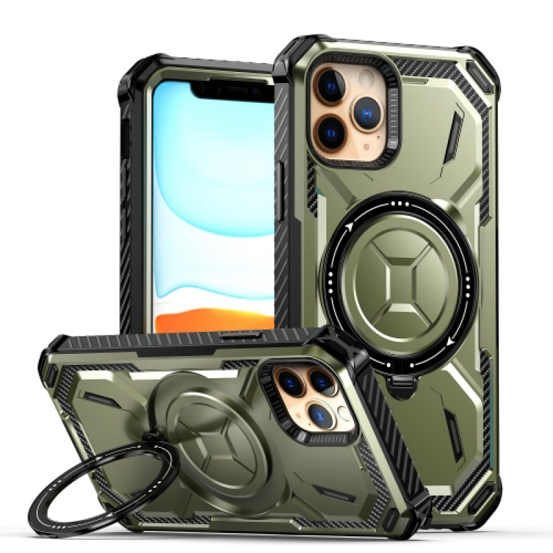 Husa Magsafe Antisoc iPhone 11 Pro, Armor, Green - TemperedGlass.ro