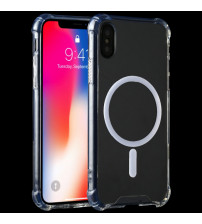 Husa Magsafe Antisoc iPhone XS, Transparenta
