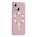 Husa Magsafe iPhone 15 Plus TPU, Protectie camera, Gold Pink
