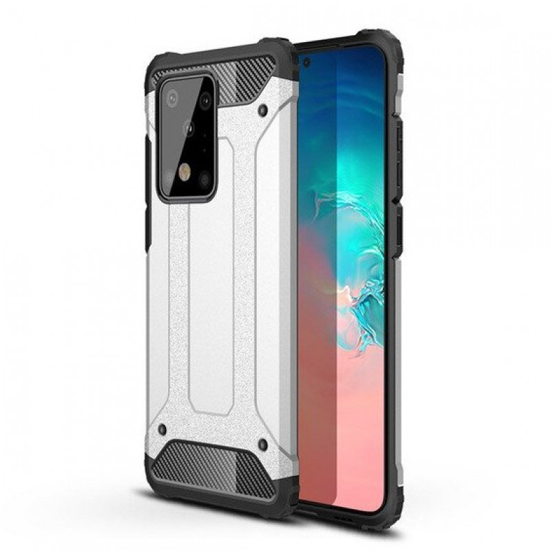 Husa Samsung Galaxy S20 Ultra Rigida Hybrid Shield, Silver