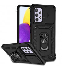 Husa Samsung Galaxy A53 Antisoc, Protectie camera, Inel, Black