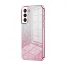 Husa Samsung Galaxy S21, Pink Powder Glitter