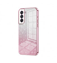 Husa Samsung Galaxy S21 FE, Pink Powder Glitter