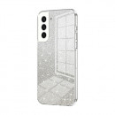Husa Samsung Galaxy S21 FE, Silver Powder Glitter