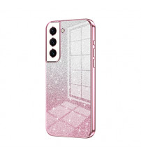 Husa Samsung Galaxy S22, Pink Powder Glitter