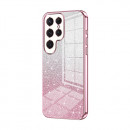 Husa Samsung Galaxy S23 Ultra, Pink Powder Glitter