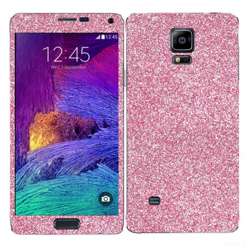 skin fashion glitter pentru samsung galaxy note 4 pink skin fashion glitter pentru samsung galaxy note 4 pink