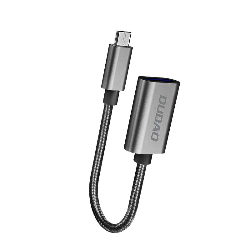 Cablu adaptor OTG Micro USB, 17 cm, Dudao L15M, negru