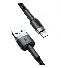 Cablu Baseus Cafule USB Lightning QC3.0, Nylon, 0.5m, Negru