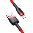 Cablu Baseus Cafule USB Lightning QC3.0, Nylon, 0.5m, Rosu