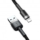 Cablu Baseus Cafule USB Lightning QC3.0, Nylon, 2m, Negru