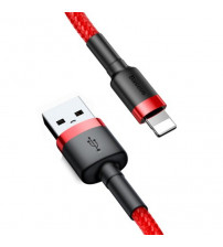 Cablu Baseus Cafule USB Lightning QC3.0, Nylon, 2m, Rosu