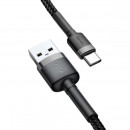 Cablu Baseus Cafule USB Type C 18W QC3.0, 0.5m, Negru/Gri