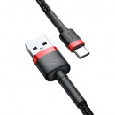 Cablu Baseus Cafule USB Type C 18W QC3.0, 0.5m, Negru/Rosu
