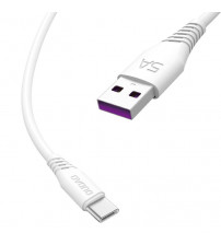 Cablu USB Type-C 2m Dudao L2T Fast Charge, Alb