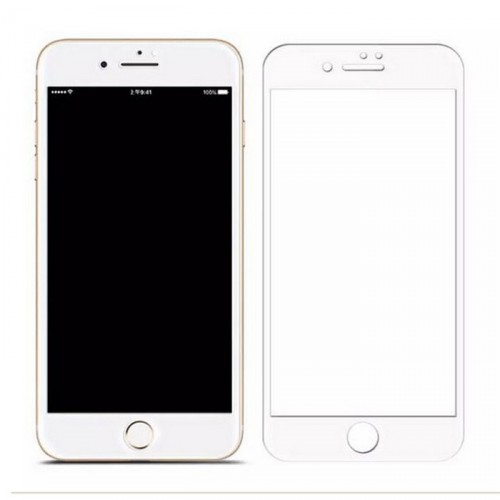 Folie sticla iPhone 7 antireflex 3D White - TemperedGlass.ro
