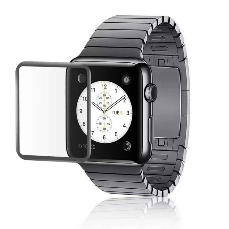 Folie sticla Apple Watch 42mm Black, Folii Apple - TemperedGlass.ro
