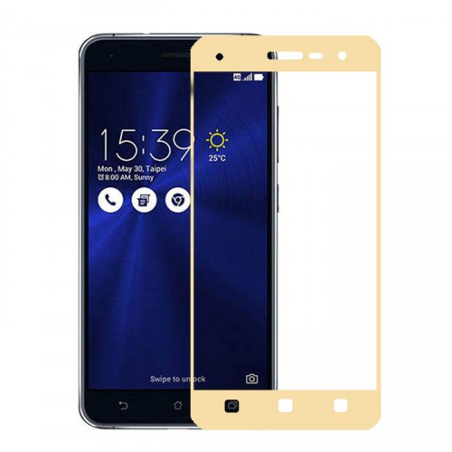 Folie sticla Asus Zenfone 3 ZE552KL, Gold - TemperedGlass.ro