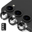Folie sticla securizata tempered glass CAMERA Samsung Galaxy S25 Plus, Black Glitter
