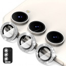 Folie sticla securizata tempered glass CAMERA Samsung Galaxy S25, Silver Glitter