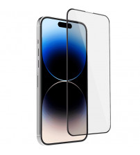 Folie sticla securizata tempered glass iPhone 15 Pro, Black