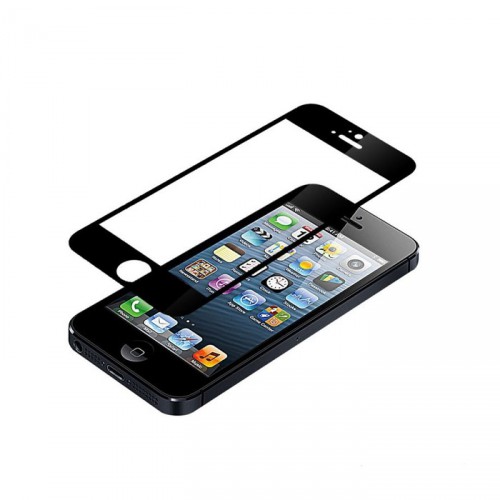 Folie sticla iPhone 5 Black, Folii iPhone - TemperedGlass.ro