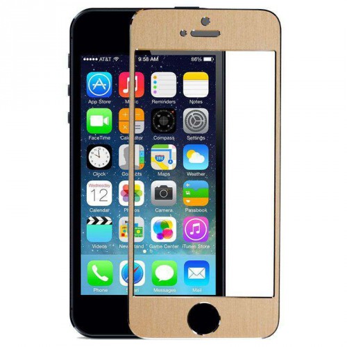 Folie sticla iPhone 5 Gold, Folii iPhone - TemperedGlass.ro