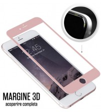 Folie sticla securizata tempered glass iPhone 6 Plus Full 3D - Rose Gold