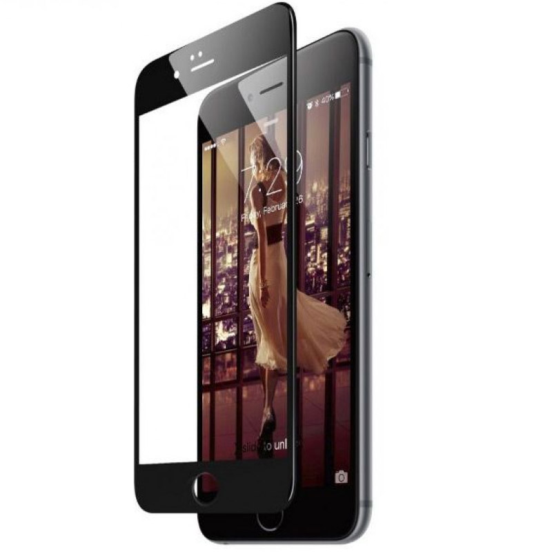 Folie sticla iPhone 7 3D Black, Folii iPhone - TemperedGlass.ro