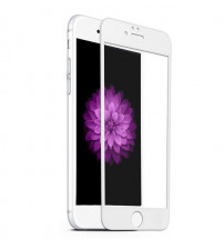 Folie sticla securizata tempered glass iPhone 7 Full 3D - White