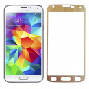 Folie sticla securizata tempered glass Samsung Galaxy S5 - Gold aluminium