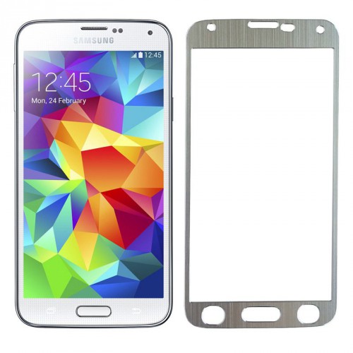 Folie sticla Samsung S5 Silver, Folii Samsung - TemperedGlass.ro