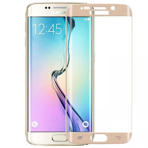 Folie sticla Samsung S6 Edge Gold, Folii Samsung - TemperedGlass.ro