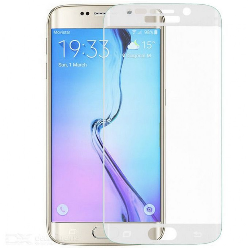 Folie sticla Samsung S6 Edge White, Folii Samsung - TemperedGlass.ro