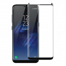 Folie sticla securizata tempered glass Samsung Galaxy S8, 3D Black, FULL GLUE