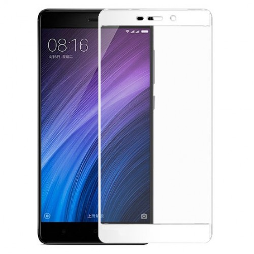 Folie sticla Xiaomi Redmi 4 Prime, White - TemperedGlass.ro