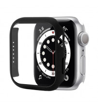 Husa antisoc Apple Watch 7 45mm, protectie ecran, Black