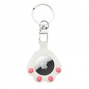 Husa Cat Paw Apple AirTag, alb