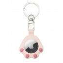 Husa Cat Paw Apple AirTag, roz