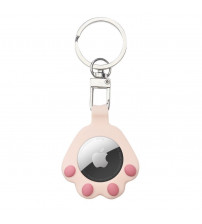 Husa Cat Paw Apple AirTag, roz