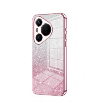 Husa Huawei Pura 70, Pink Powder Glitter